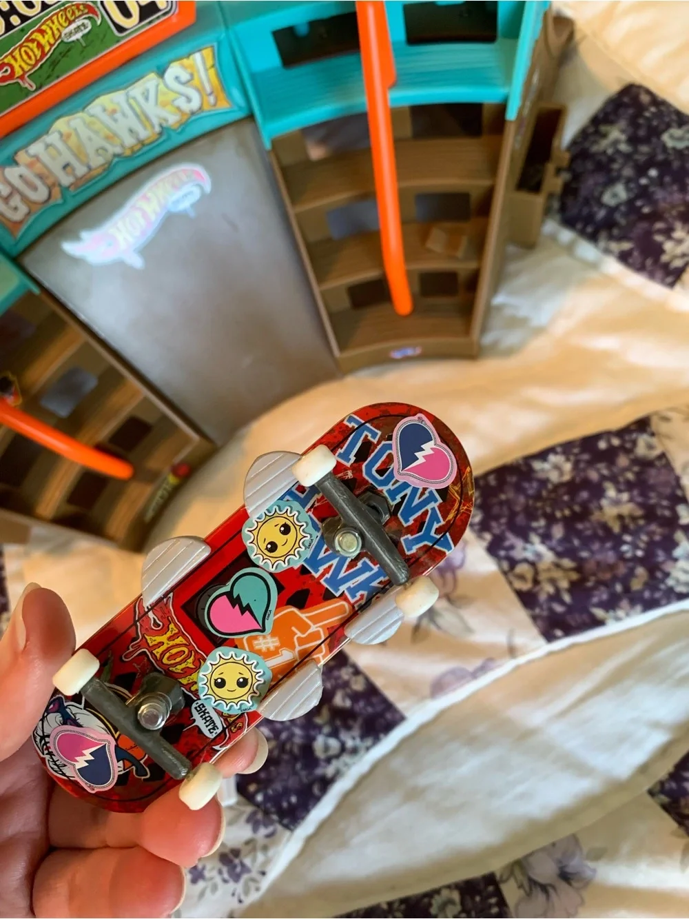 Hot Wheels Tony Hawk Skate Stadium Playset - Teal and Orange